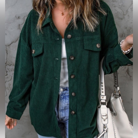 Corduroy Button Down Shirt/Jacket - Picture 3 of 9